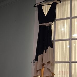 Elegant Black and Cream Women's Dress